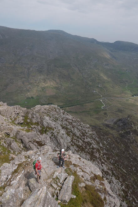 At the top of Grooved Arete