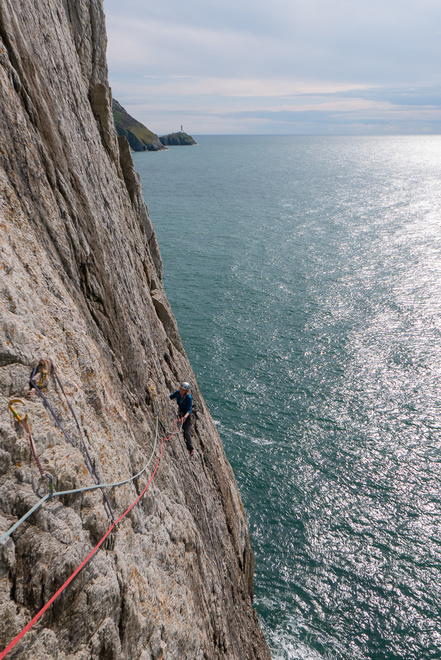 Becky on the second pitch of Dream of White Horses