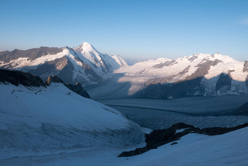 Dawn light on the Aletschhorn