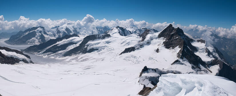 Aletschhorn and Jungfrau