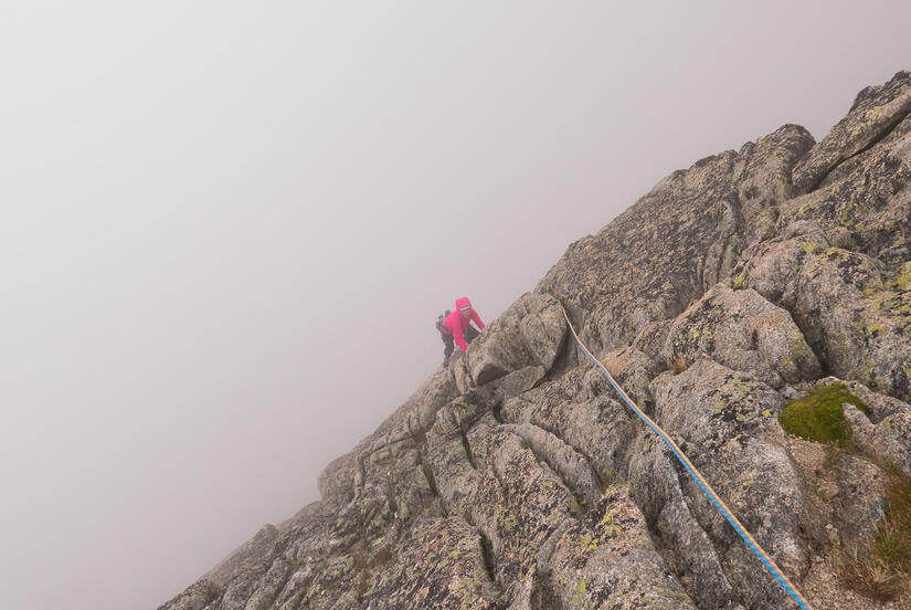 Climbing Aiguille de la Cabane