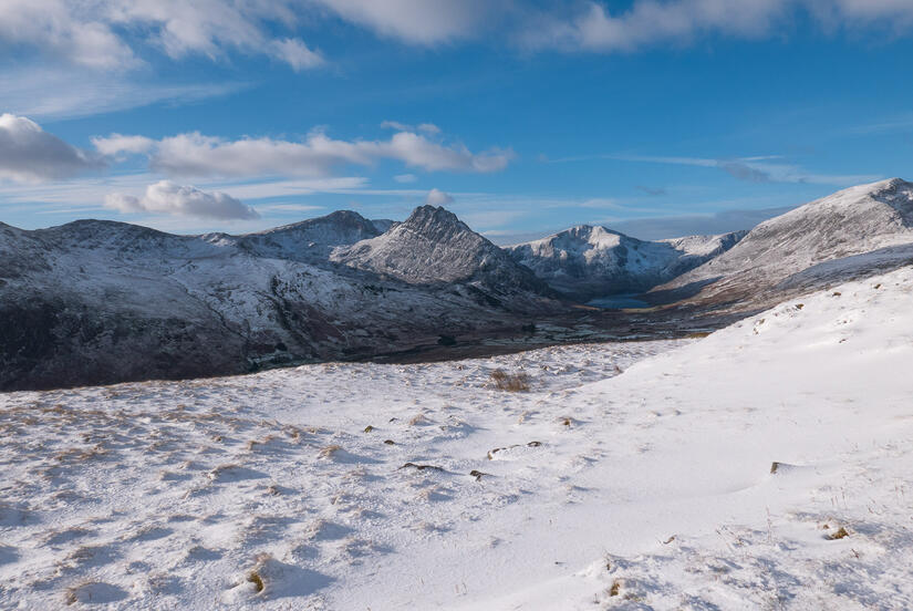 Snow covered mountains