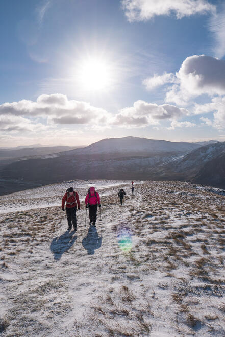 Walking up Pen yr Helgi Du