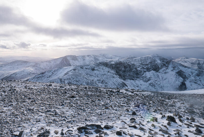 Views over the Carneddau and Glyderau