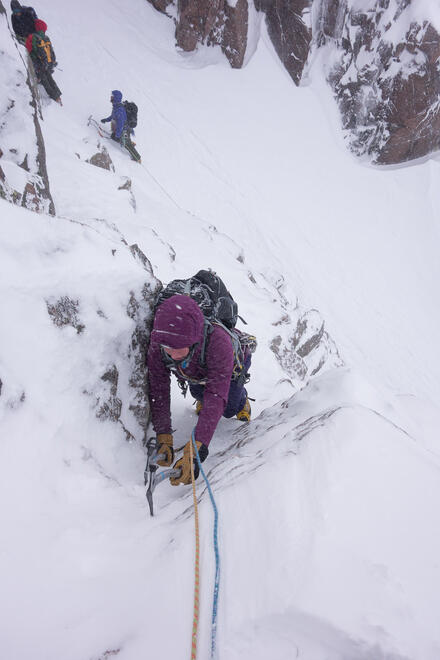 Enjoyable icy groove on Hidden Chimney