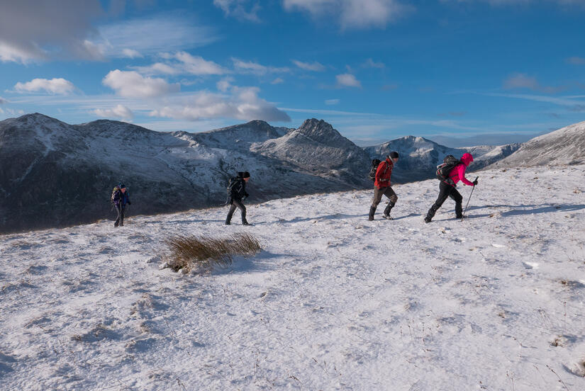 Stunning views walking up to the Carneddau