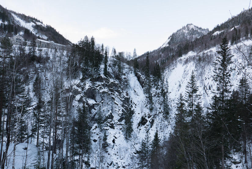 View up into Upper Gorge