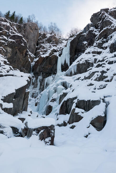 Nye Vemorkfoss looking thin