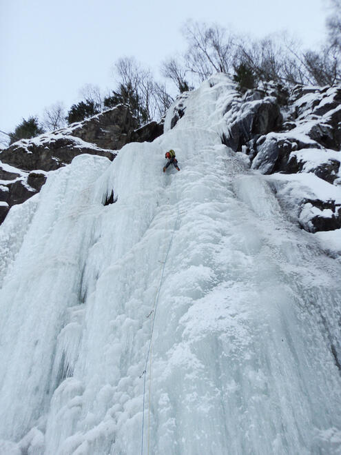 Me leading Vemorkbrufoss Vest