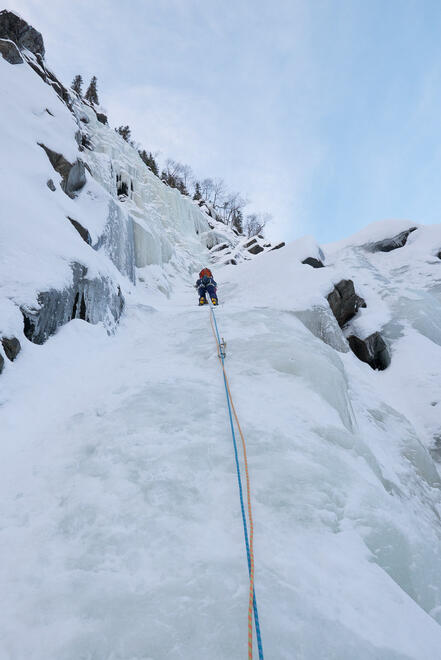 Becky leading her first ice