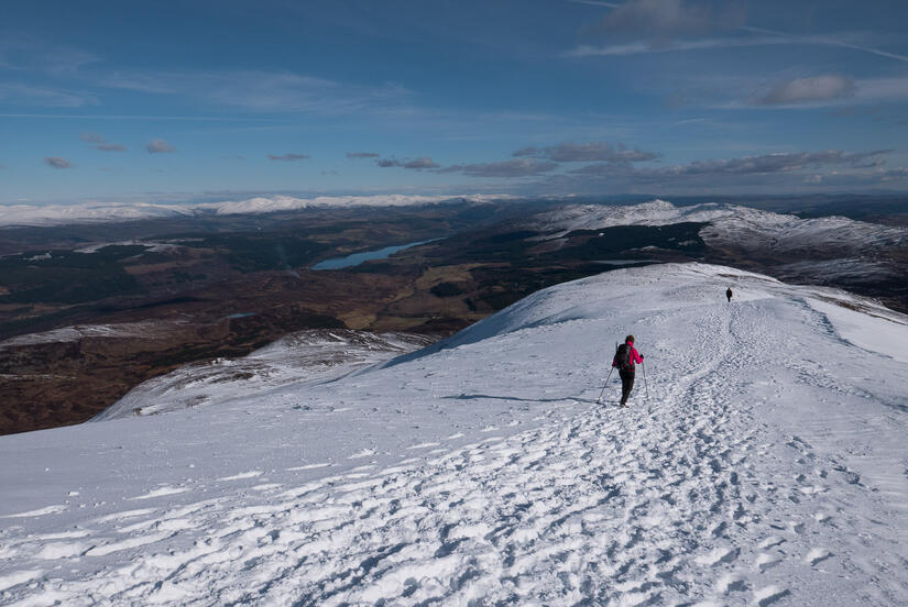 Stunning views towards the Cairngorms