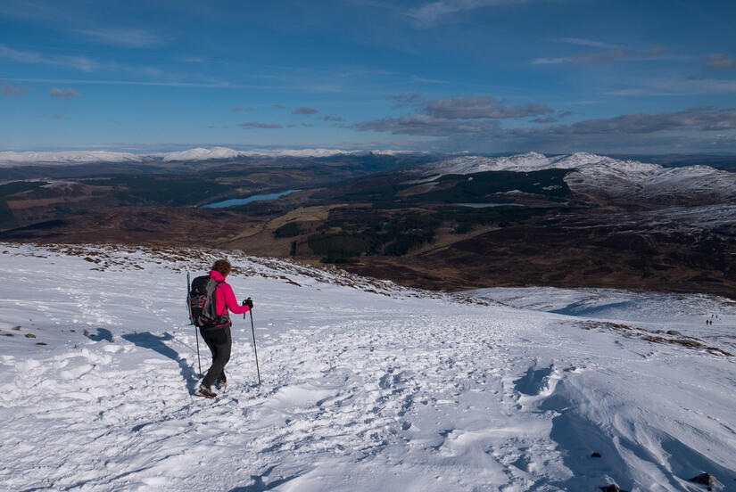 Stunning views towards the Cairngorms