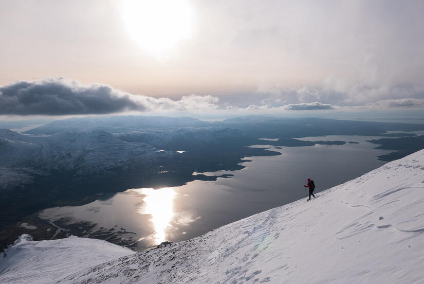 Descending in front of Loch Torridon