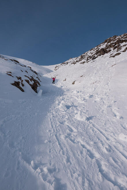 Enjoying the easy descent