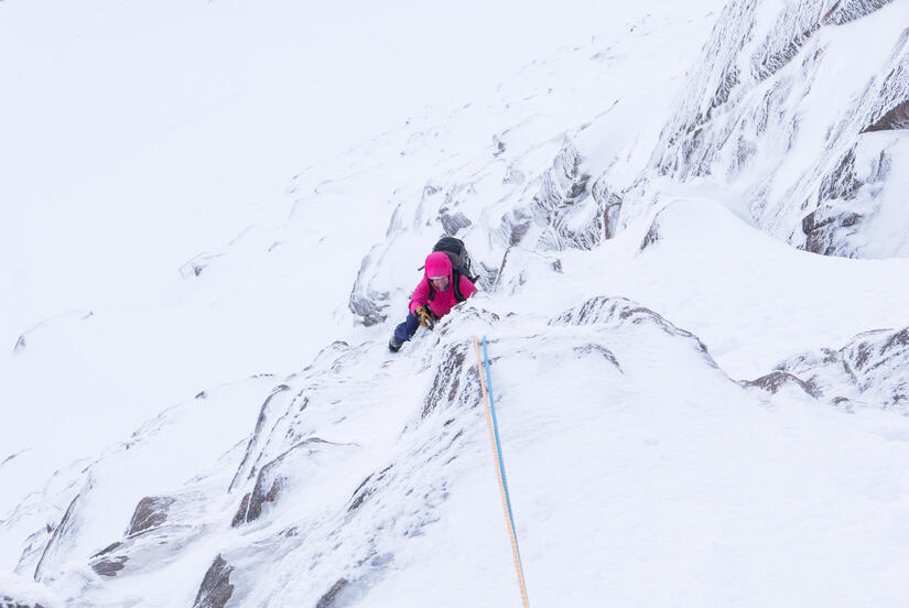 Enjoyable climbing on the second pitch