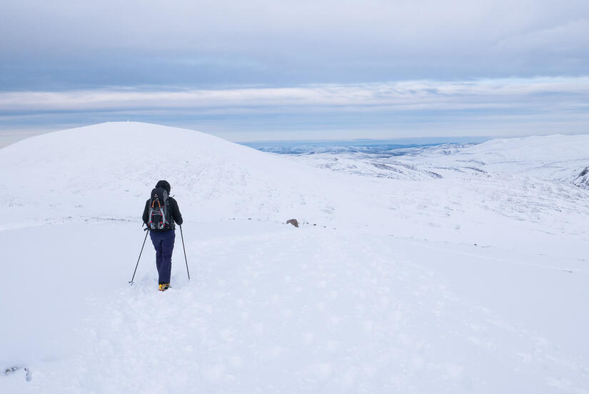 Great views on the descent