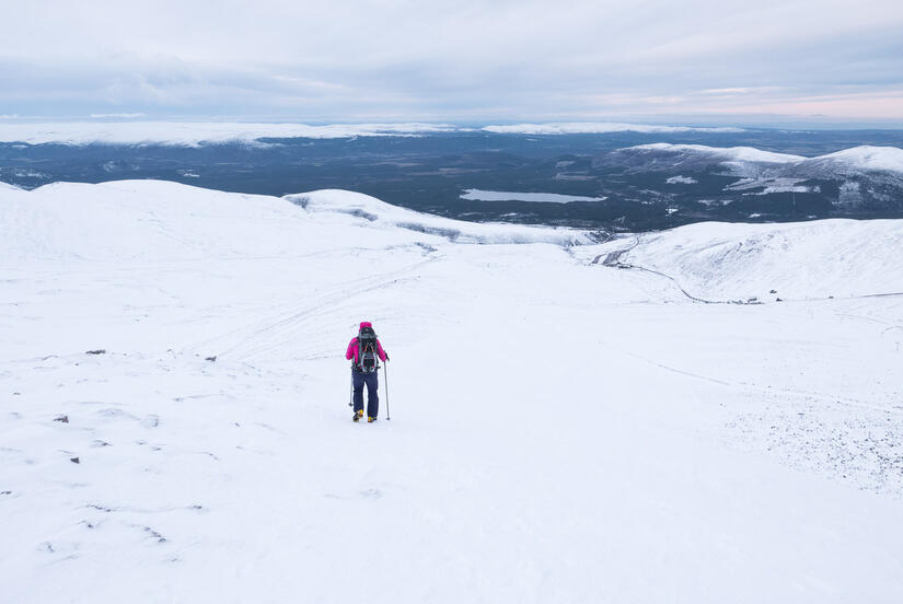 Great views on the descent