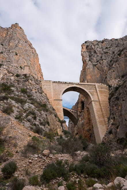 Looking up the Mascarat gorge