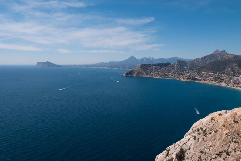 View towards Benidorm from the climb