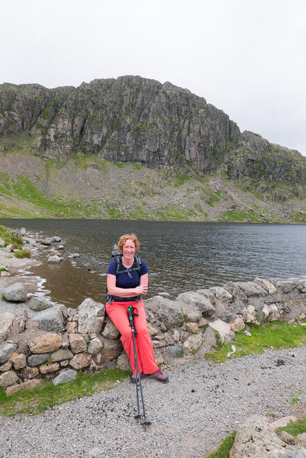 Becky in front of Pavey Arc