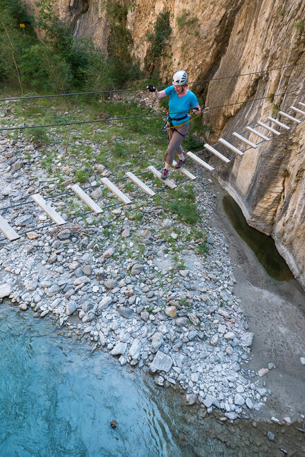 Enjoying the Gorges de la Durance via ferrata