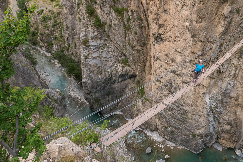 Becky on the final bridge