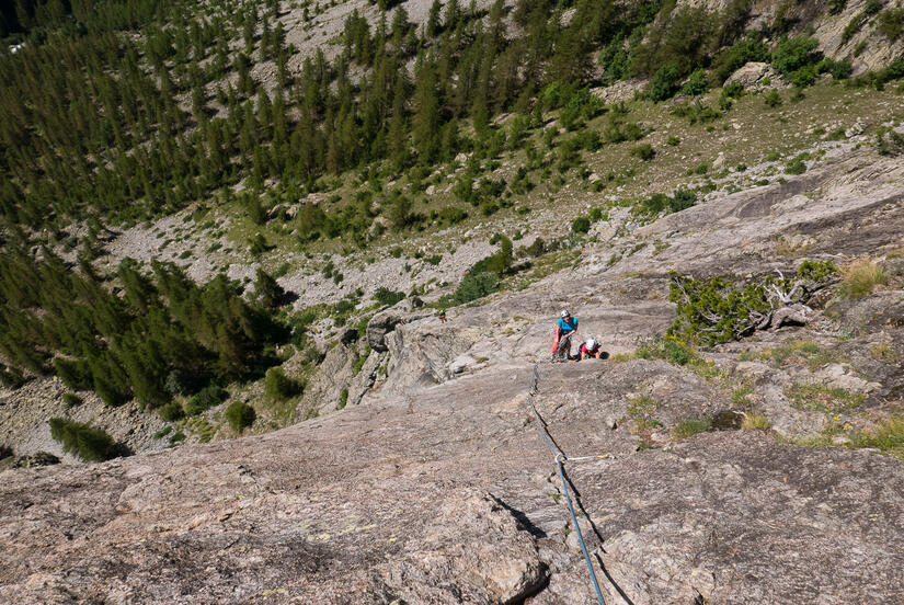 Long way back down from the seventh pitch