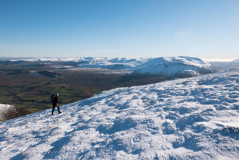 Great views approaching the summit of Blencathra