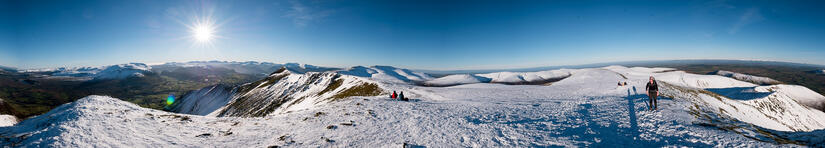 Stunning panorama from the summit