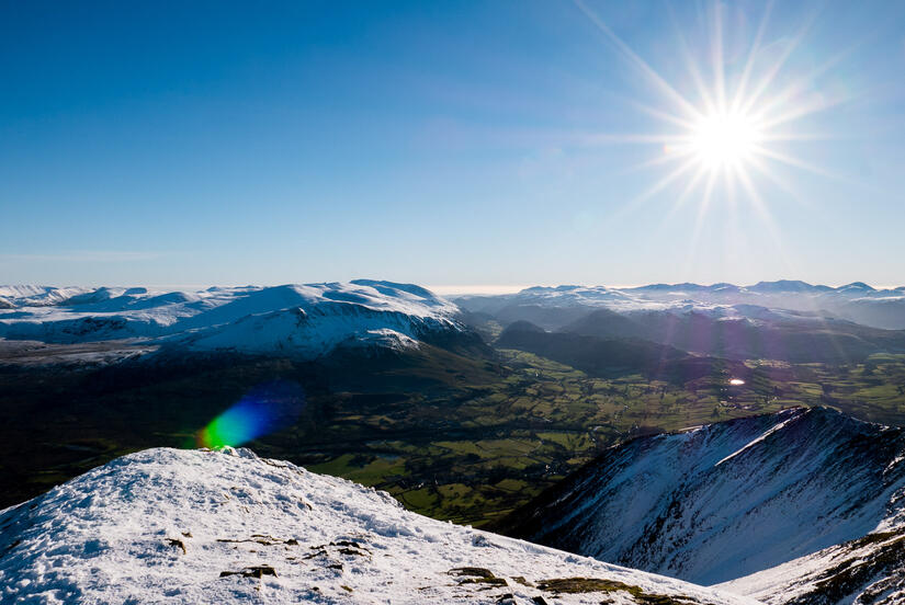 Looking south from the summit