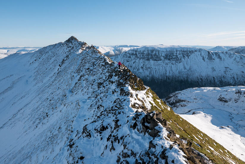 Great exposure on Striding Edge