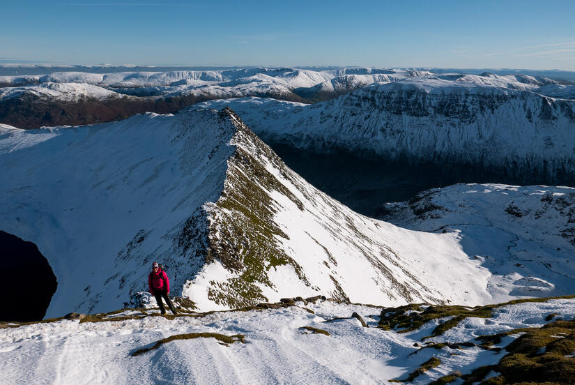 On the final slopes up to Helvelyn